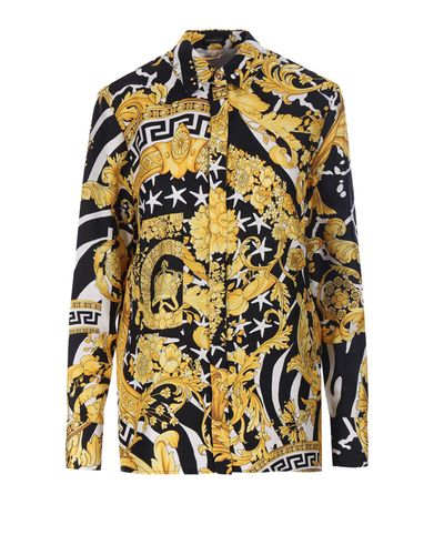 versace silk barocco men's shirt