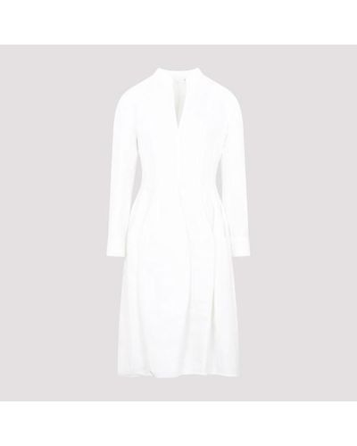 Bottega Veneta Shirt Dress With Long Sleeves - White