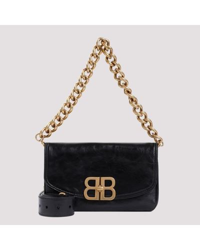 Balenciaga Bb Soft Flap Shoulder Bag Unica - Black