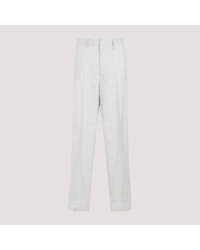 Givenchy Chalk White Virgin Wool Extra Wide Leg Trousers