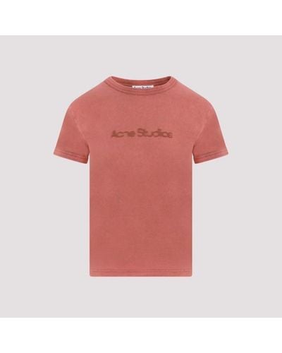 Acne Studios Acne Tudio Logoed Cotton T-hirt - Pink