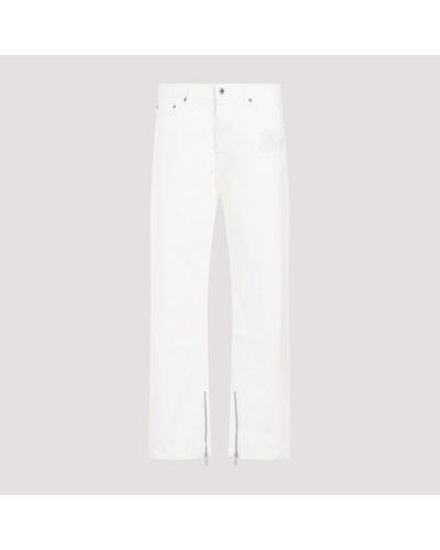 Off-White c/o Virgil Abloh White Cotton 90s Logo Skate Raw Jeans