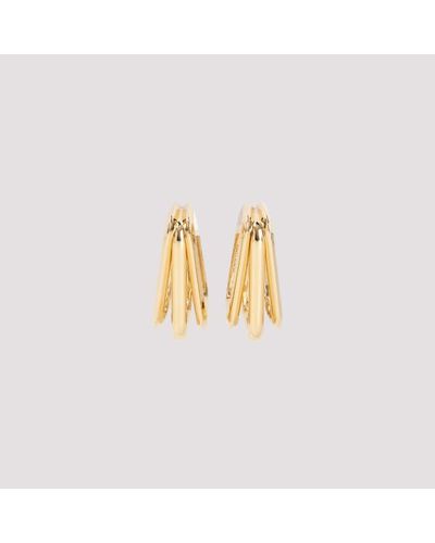 Saint Laurent Bo 3 Anneaux Gm Earrings - Metallic