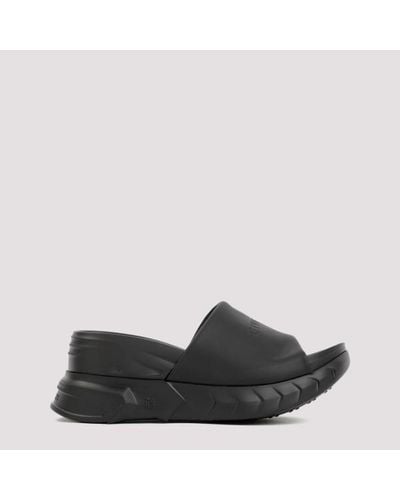 Givenchy Marshmallow Low Wedge Sandals - Black