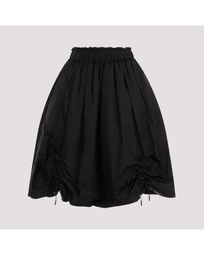 Simone Rocha Elasticated Ruching Midi Skirt - Black