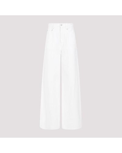 Brunello Cucinelli Natural White Cotton Trousers