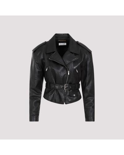 Saint Laurent Leather Jacket - Black