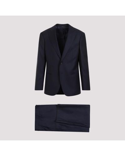 Giorgio Armani Night Sky Blue Virgin Wool Suit