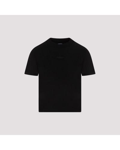 Jacquemus E T-shirt Gros Grain - Black