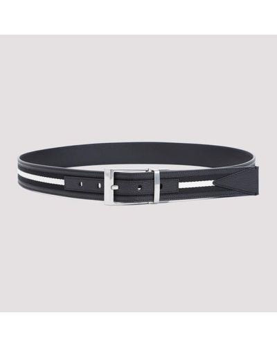 Bally Grained Leather Belt - Blue