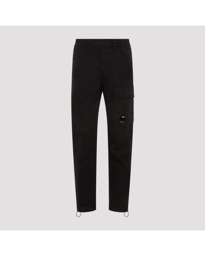 C.P. Company Regular Utility Cotton Trousers - Black