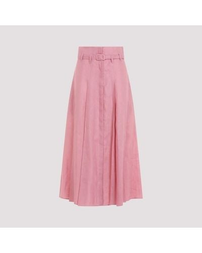 Gabriela Hearst Dugald Midi Skirt - Pink