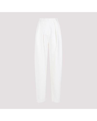 Magda Butrym Wool Trousers - White