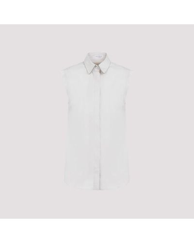 Brunello Cucinelli Warm Ahite Cotton Shirt - White