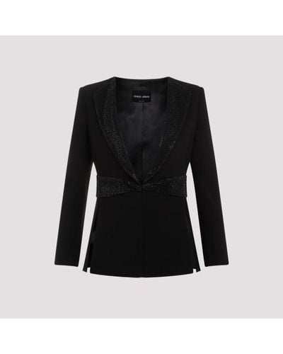 Giorgio Armani Embroidered Jacket - Black