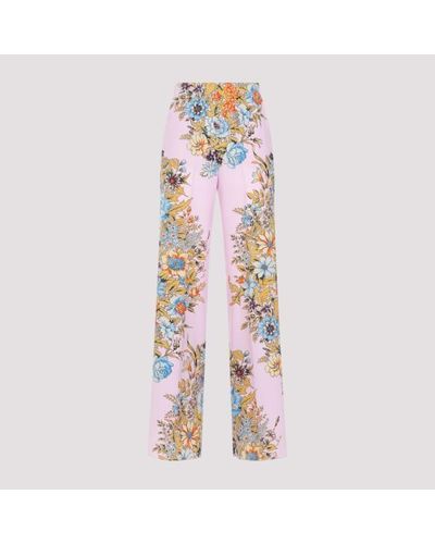 Etro Silk Trousers - Pink