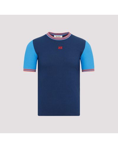 Wales Bonner Cotton Shade T-shirt Tshirt - Blue