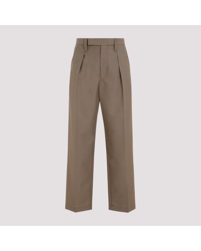 Lemaire One Pleat Trousers - Brown