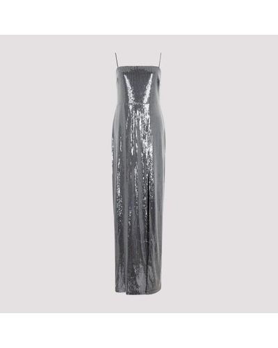 ROTATE BIRGER CHRISTENSEN Sequin Maxi Slit Dress - Grey