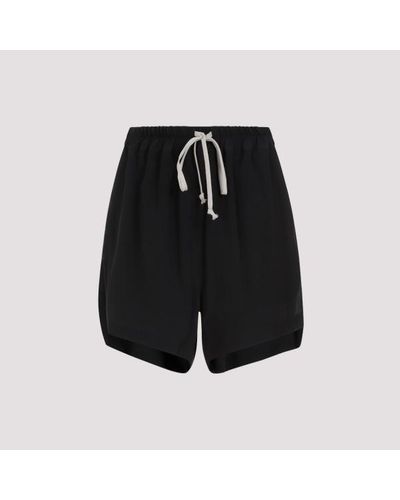 Rick Owens Crepe Boxers Shorts - Black