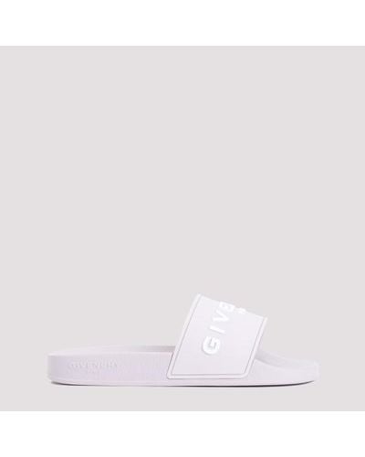 Givenchy Rubber Slides With Logo - White