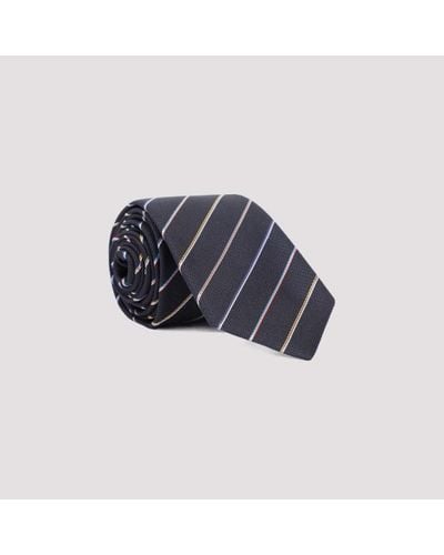 Paul Smith Mini Multi Stripes Tie - Blue