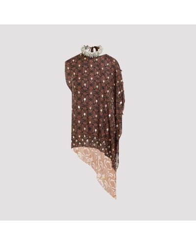 Dries Van Noten Clavier Top - Brown