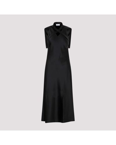 Off-White c/o Virgil Abloh Satin Buckle Long Dress - Black