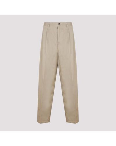 Maison Margiela Polyester Trousers - Natural