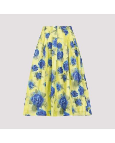 Marni Lemonade Yellow Skirt - Blue