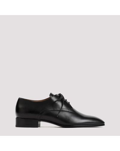 The Row Black Leather Kay Oxford Derbies