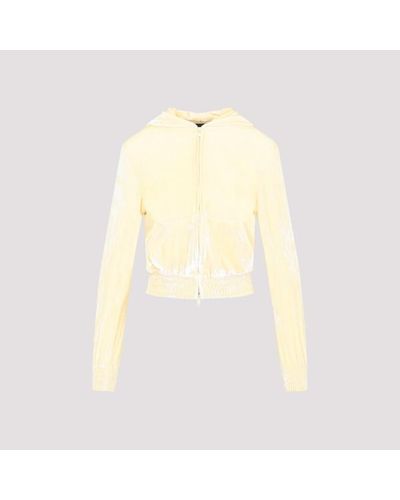 Balenciaga Fitted Zip-up Hoodie - Natural