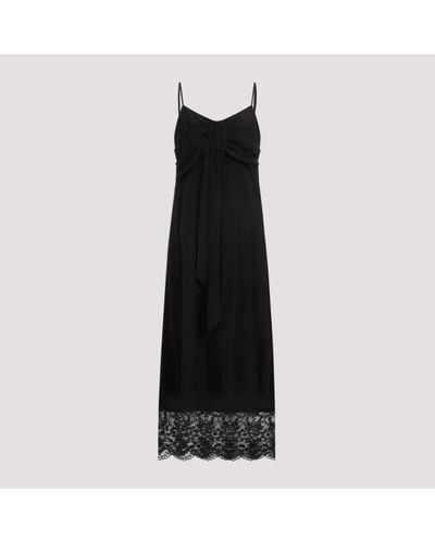 Simone Rocha Front Bow Slip Dress - Black