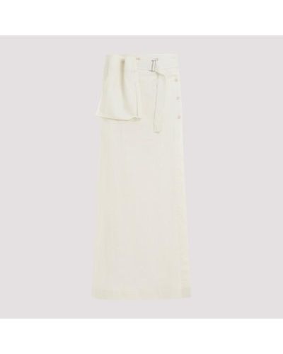 Lemaire Long Wrap Skirt - White