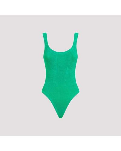 Hunza G Squareneck Swimsuit - Green