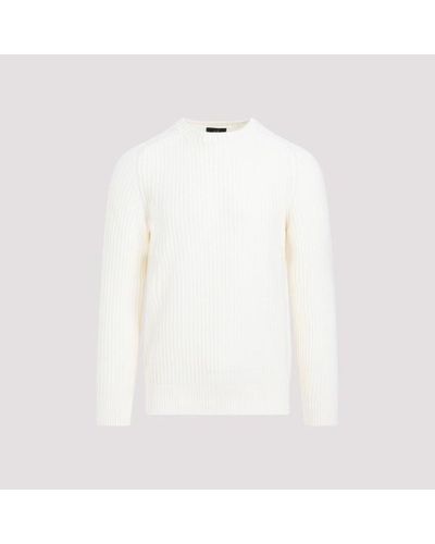 Dunhill Dunhi Open Knit Crewneck Puover - White