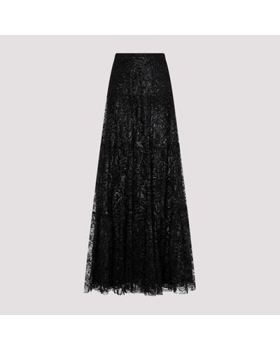 Ralph Lauren Collection Sutton Knee A Line Skirt - Black