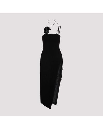 David Koma Hip Cut Out Halter Neck Midi Dress - Black
