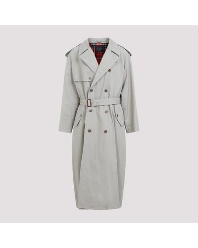 Balenciaga Military Beige Cotton Coat - Grey