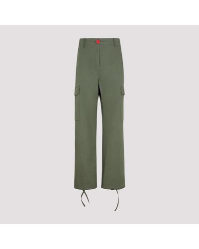 KENZO Cotton Trousers - Green