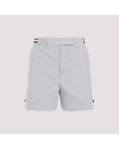 Thom Browne Angled Pocket Thigh Length Shorts - White