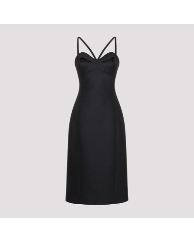 Versace Sculptural Cocktail Dress - Black