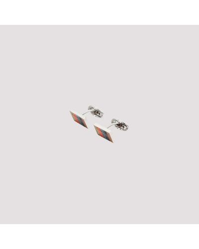 Paul Smith Stripe Cufflink - Metallic