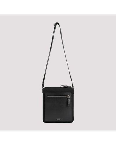 Giorgio Armani Grained Leather Shoulder Bag Unica - White