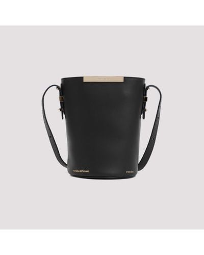 Victoria Beckham Mini Leather Bucket Bag - Black