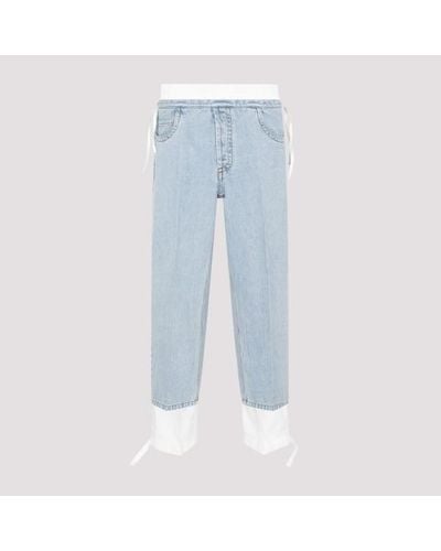 Craig Green Cropped Jeans - Blue