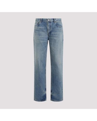 Saint Laurent Relaxed Straight Jeans - Blue