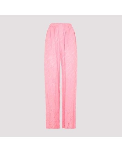 Balenciaga Silk Trousers - Pink