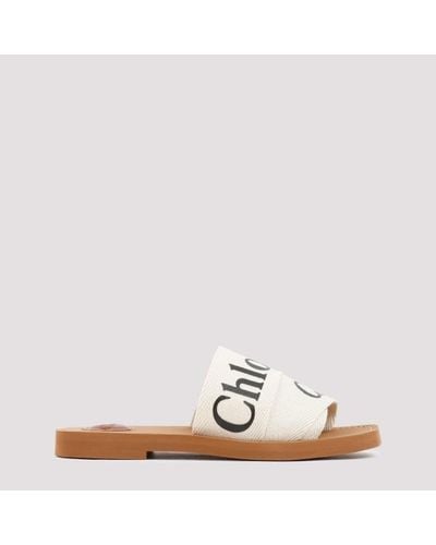 Chloé Woody Open-toe Sandals - Natural