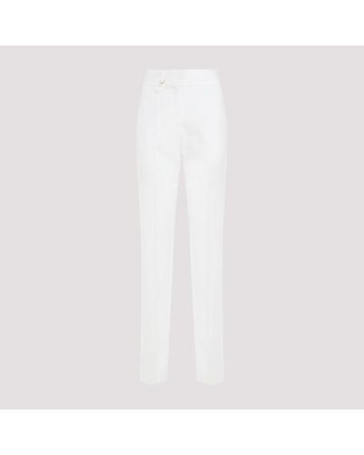 Jacquemus Viscose Tibau Trousers - White